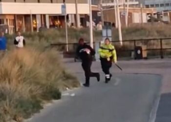 Agente grijpt onnodig hard in op het strand en daar is niet iedereen het mee eens